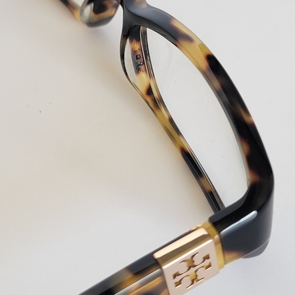Tory Burch Prescription Glasses Frames Tortoise Pattern Brown and Gold Logo EUC - Picture 12 of 13